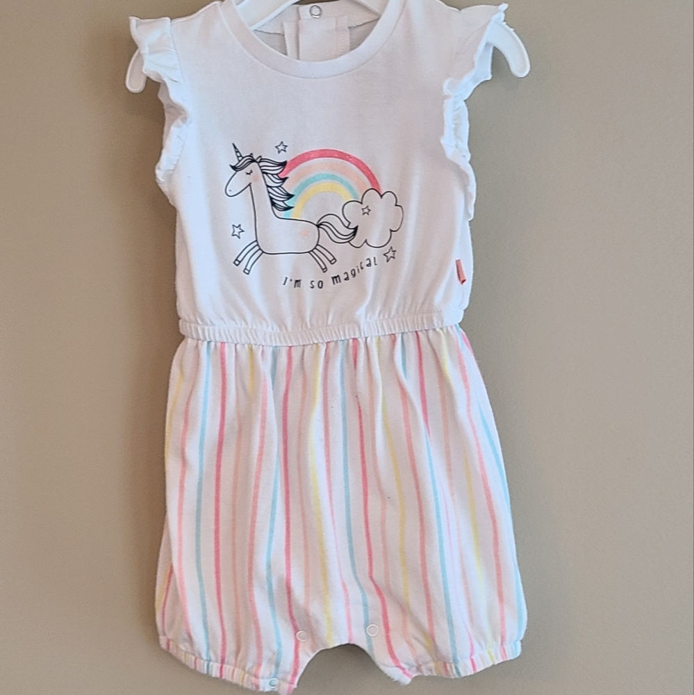 Mini Heroes "I'm so magical" unicorn short romper